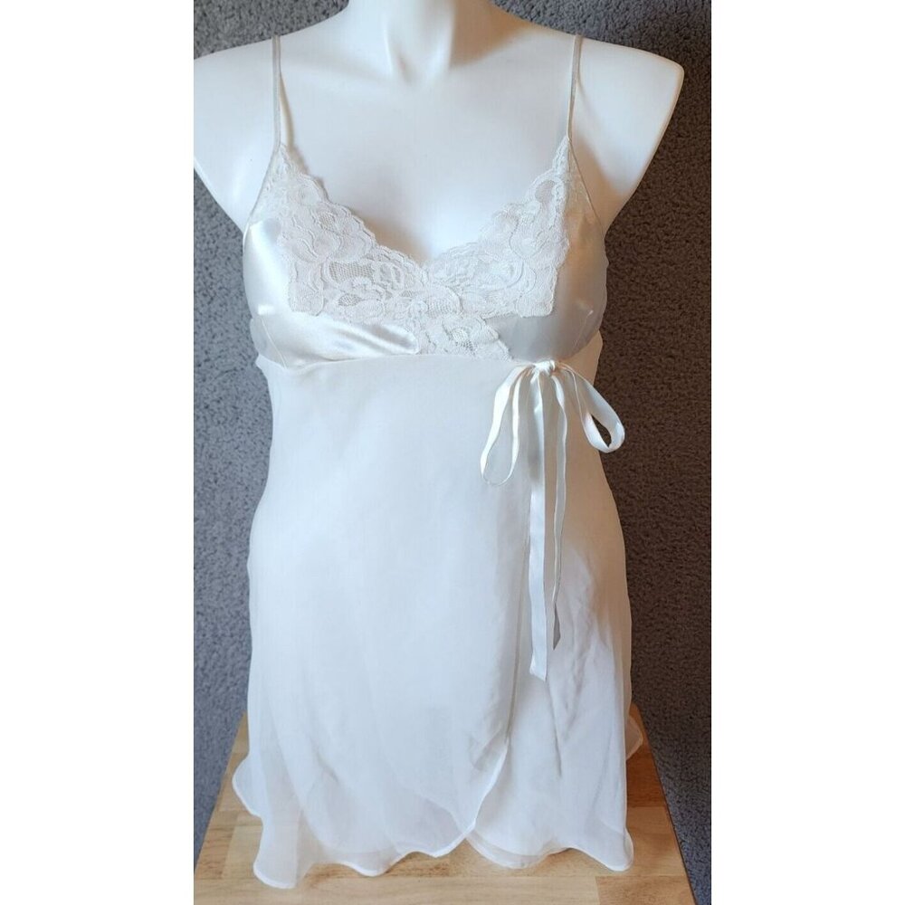Jones New York Women's Sleeveless Babydoll Nightie Nightgown Bridal White Size M